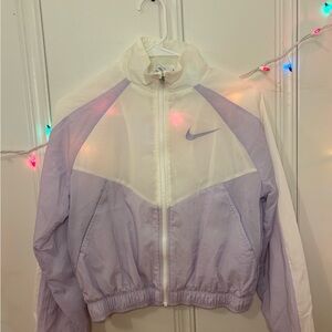 Nike White and Light Purple Jacket